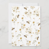 Invitation Baby shower fleur sauvage Bee (Dos)