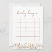 Invitation Baby shower fleur sauvage Bingo Boho Jeu de Jardin (Devant)