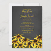 Invitation Baby shower fleur sauvage Black Eyed Susan (Devant)