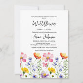 Invitation Baby shower fleur sauvage Bloom (Devant)