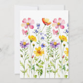 Invitation Baby shower fleur sauvage Bloom (Dos)