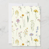 Invitation Baby Shower Fleur Sauvage Bohème (Dos)