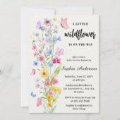 Invitation Baby shower fleur sauvage Boho (Devant)
