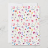 Invitation Baby shower fleur sauvage Boho (Dos)