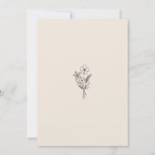 Invitation Baby shower fleur sauvage Boho (Dos)