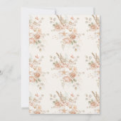 Invitation Baby shower fleur sauvage Boho (Dos)