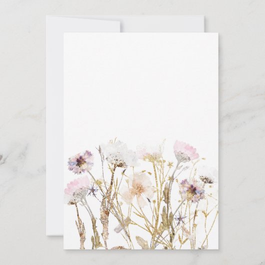 Invitation Baby shower fleur sauvage Boho (Dos)