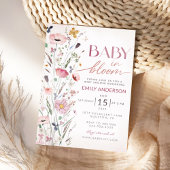 Invitation Baby shower Fleur sauvage Boho