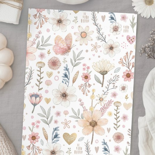 Invitation Baby shower fleur sauvage Boho