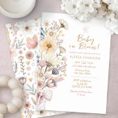 Invitation Baby shower Fleur sauvage Boho