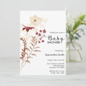 Invitation baby shower fleur sauvage Boho (Debout devant)