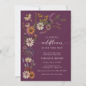 Invitation Baby shower Fleur sauvage Boho (Devant)
