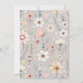 Invitation Baby shower Fleur sauvage Boho (Dos)