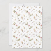 Invitation Baby shower Fleur sauvage Boho (Dos)