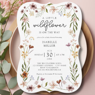 Invitation Baby shower Fleur sauvage Boho Chic