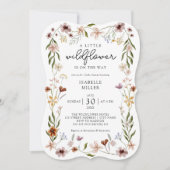 Invitation Baby shower Fleur sauvage Boho Chic (Devant)