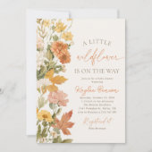 Invitation Baby shower Fleur sauvage Boho Fall (Devant)