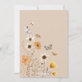 Invitation Baby shower Fleur sauvage Boho Fall Fairy (Dos)