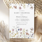 Invitation Baby shower Fleur sauvage Boho Fresh