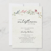 Invitation Baby shower Fleur sauvage Boho Little (Devant)
