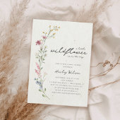 Invitation Baby shower Fleur sauvage Boho Little