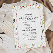 Invitation Baby shower Fleur sauvage Boho Little
