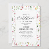 Invitation Baby shower Fleur sauvage Boho Little (Devant)