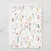 Invitation Baby shower Fleur sauvage Boho Little (Dos)