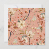 Invitation Baby shower Fleur sauvage Boho Terracotta de Cotta (Dos)