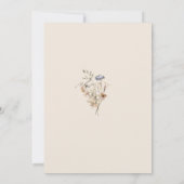 Invitation Baby shower Fleur sauvage Calligraphie (Dos)