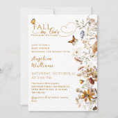 Invitation Baby shower Fleur sauvage d'aquarelle de chute en  (Devant)