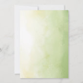 Invitation Baby shower Fleur sauvage d'aquarelle légère (Dos)