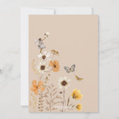 Invitation Baby shower Fleur sauvage d'automne de la fée de p (Dos)