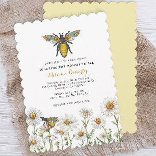 Invitation Baby shower Fleur sauvage de Bumblebee