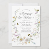 Invitation Baby shower Fleur sauvage de  d'aquarelle Maman To (Devant)