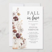 Invitation Baby shower Fleur sauvage de Fall in Love (Devant)