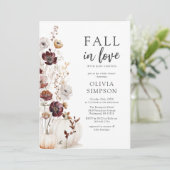 Invitation Baby Shower Fleur Sauvage de Fête d'Automne (Debout devant)