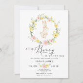Invitation Baby shower fleur sauvage de Little Bunny (Devant)