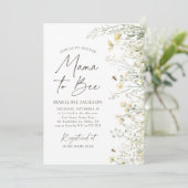Invitation Baby shower Fleur sauvage de Mama à Bee (Debout devant)