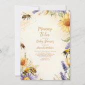 Invitation Baby shower Fleur sauvage de maman à bee (Devant)