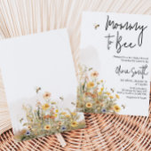 Invitation Baby shower Fleur sauvage de maman à Bee
