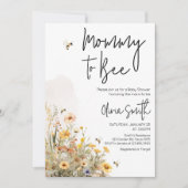 Invitation Baby shower Fleur sauvage de maman à Bee (Devant)