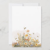 Invitation Baby shower Fleur sauvage de maman à Bee (Dos)