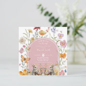 Invitation Baby shower Fleur sauvage de Pâques de YouTube (Debout devant)