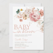 Invitation Baby shower Fleur sauvage de printemps (Devant)
