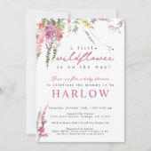 Invitation Baby shower Fleur sauvage de printemps (Devant)