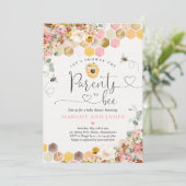 Invitation Baby shower Fleur sauvage des parents d'être Boho (Debout devant)