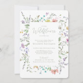 Invitation Baby shower Fleur sauvage élégant (Devant)