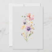 Invitation Baby shower Fleur sauvage élégant (Dos)
