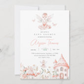 Invitation Baby shower Fleur sauvage et fée (Devant)